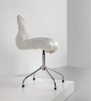 A 'Sketch' stool (foam rubber stool) by 
																			Patrick Rampelotto